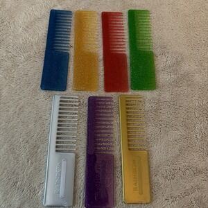 Rainbow High Lot of 7 Doll Combs Glitter Metallic Clear Sparkle Assorted 4"